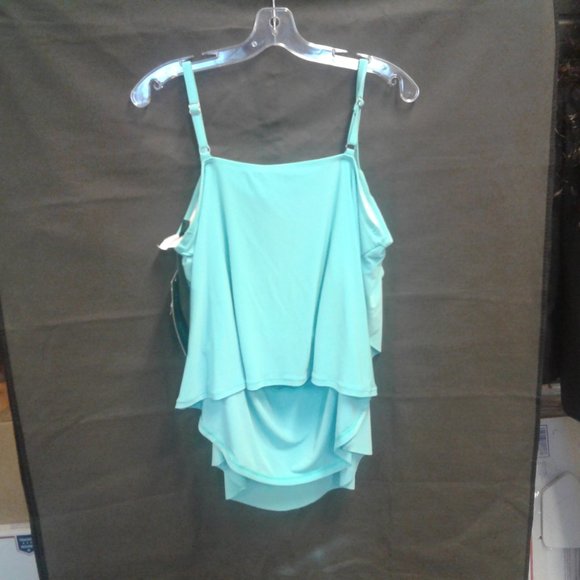 Aqua Green Swim Womens Plus Size Tiered Tankini Top Aqua Green Poshmark